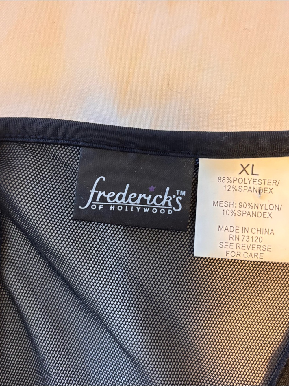 Vintage Frederick's of Hollywood Black Strappy Maxi with Sheer Diagonals XL - Picture 3 of 4